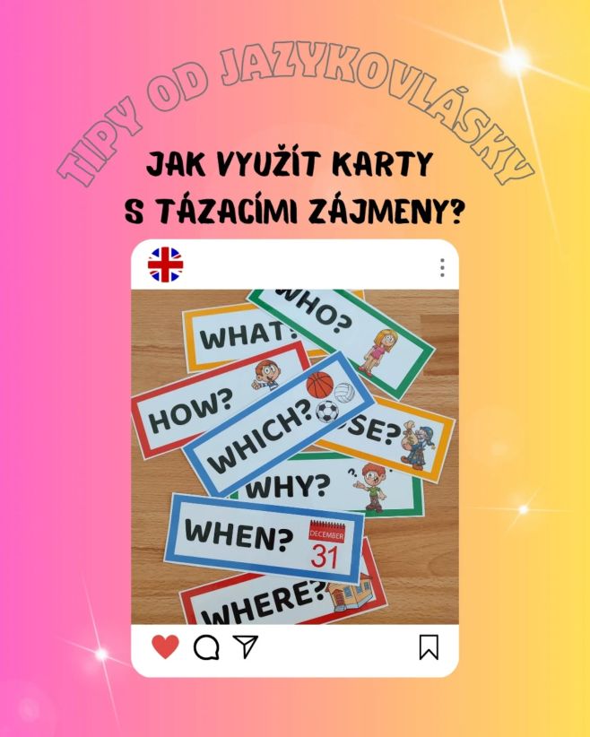 Jak využít karty s tázacími zájmeny v angličtině? Máte další tipy? Přidejte je do komentáře 💪. Karty budou zdarma ke...